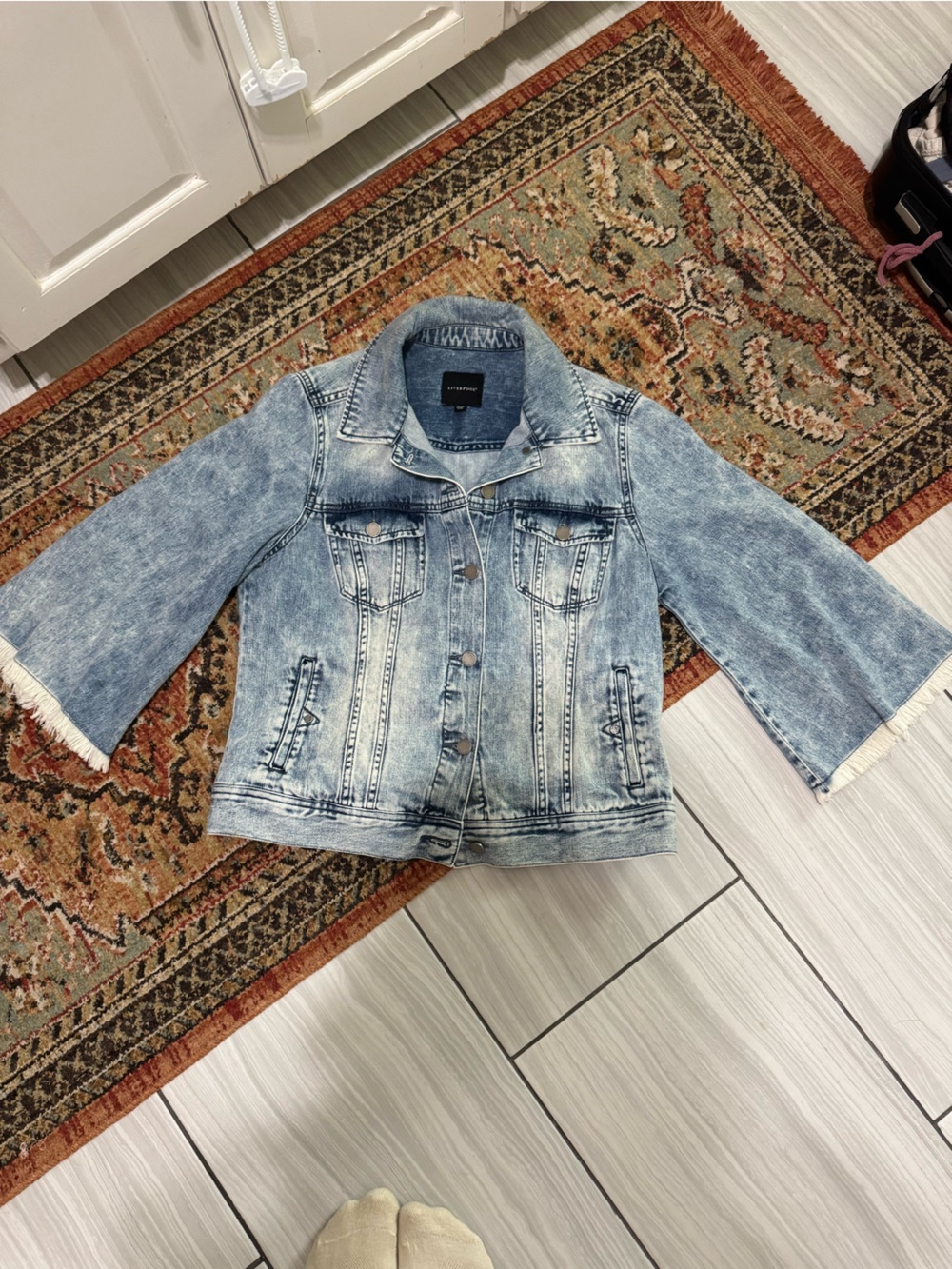 Liverpool Light Acid-Wash Denim Jacket